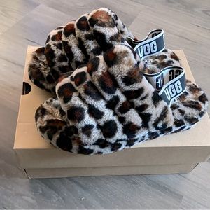 Cheetah print Ugg slides
